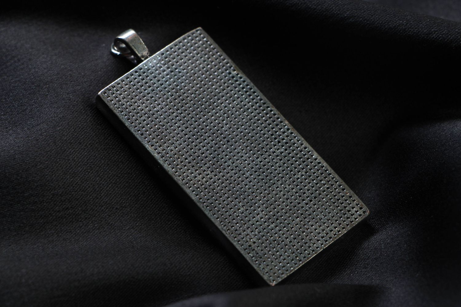 Rectangular pendant with microchips in cyberpunk style photo 3