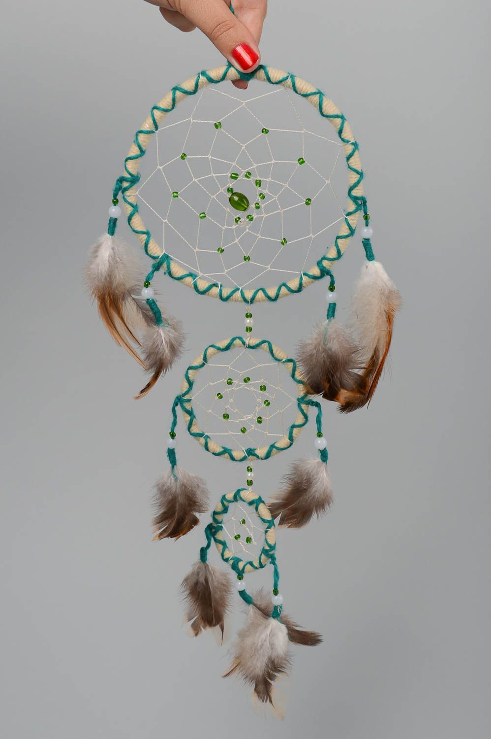 Handmade Traumfänger Schmuck Indianer Deko ausgefallenes Geschenk Amulett foto 5