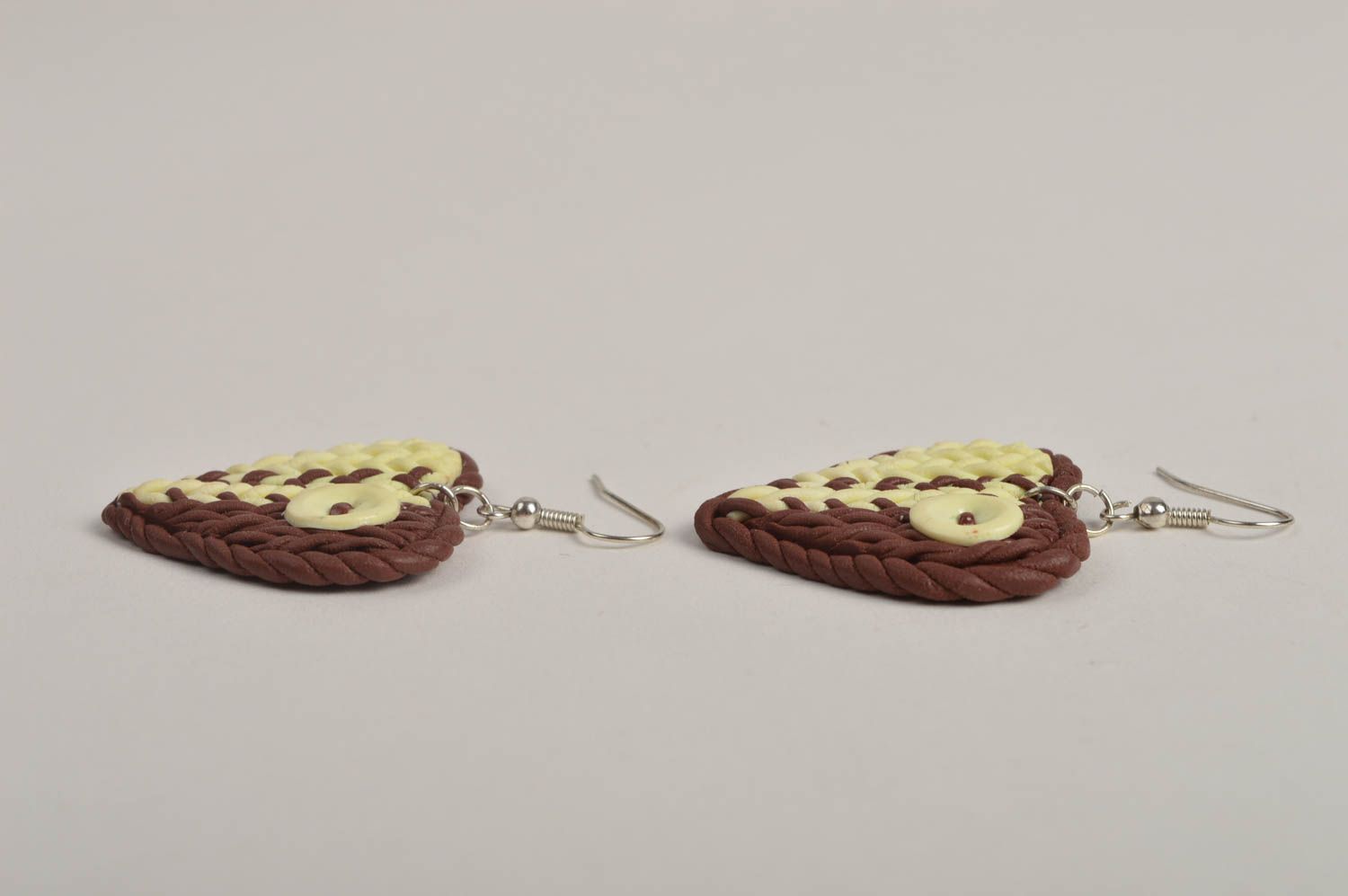 Beautiful handmade plastic earrings accessories for girls polymer clay ideas photo 5