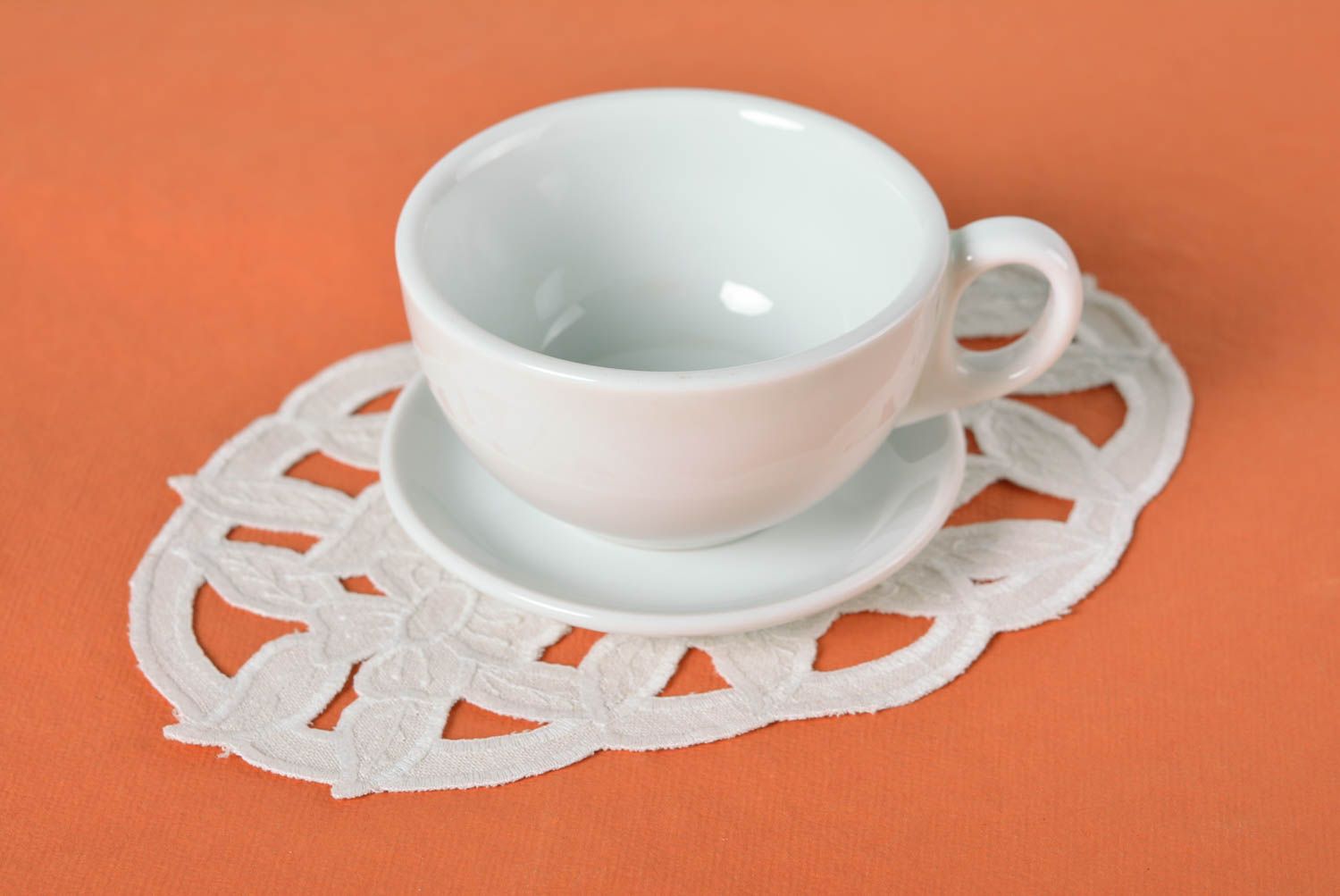 Handmade linen napkin designer interior decor ideas white flower napkin photo 2