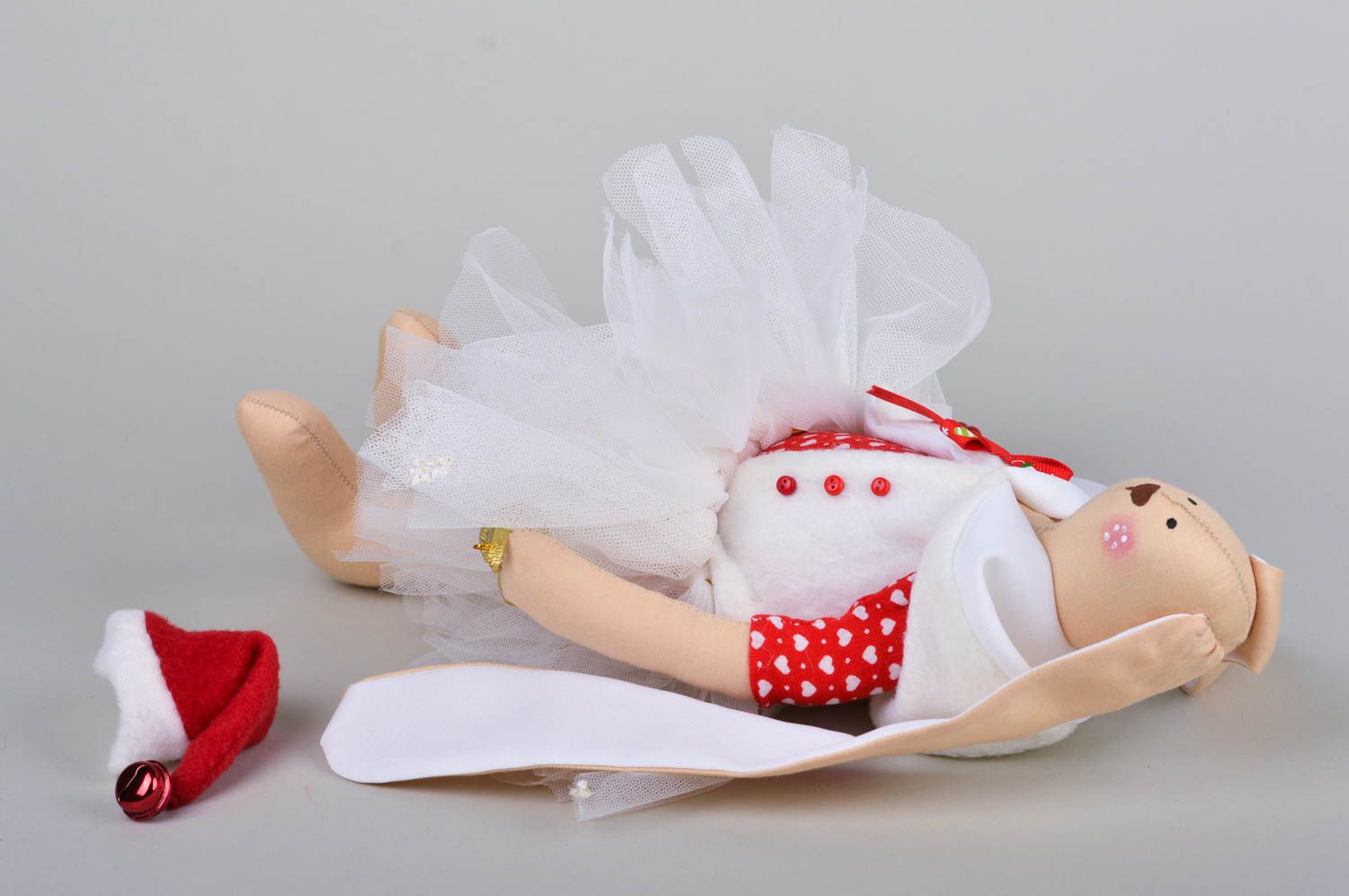 Игрушка заяц ручной работы авторская игрушка стильный подарок девочка в юбке фото 3