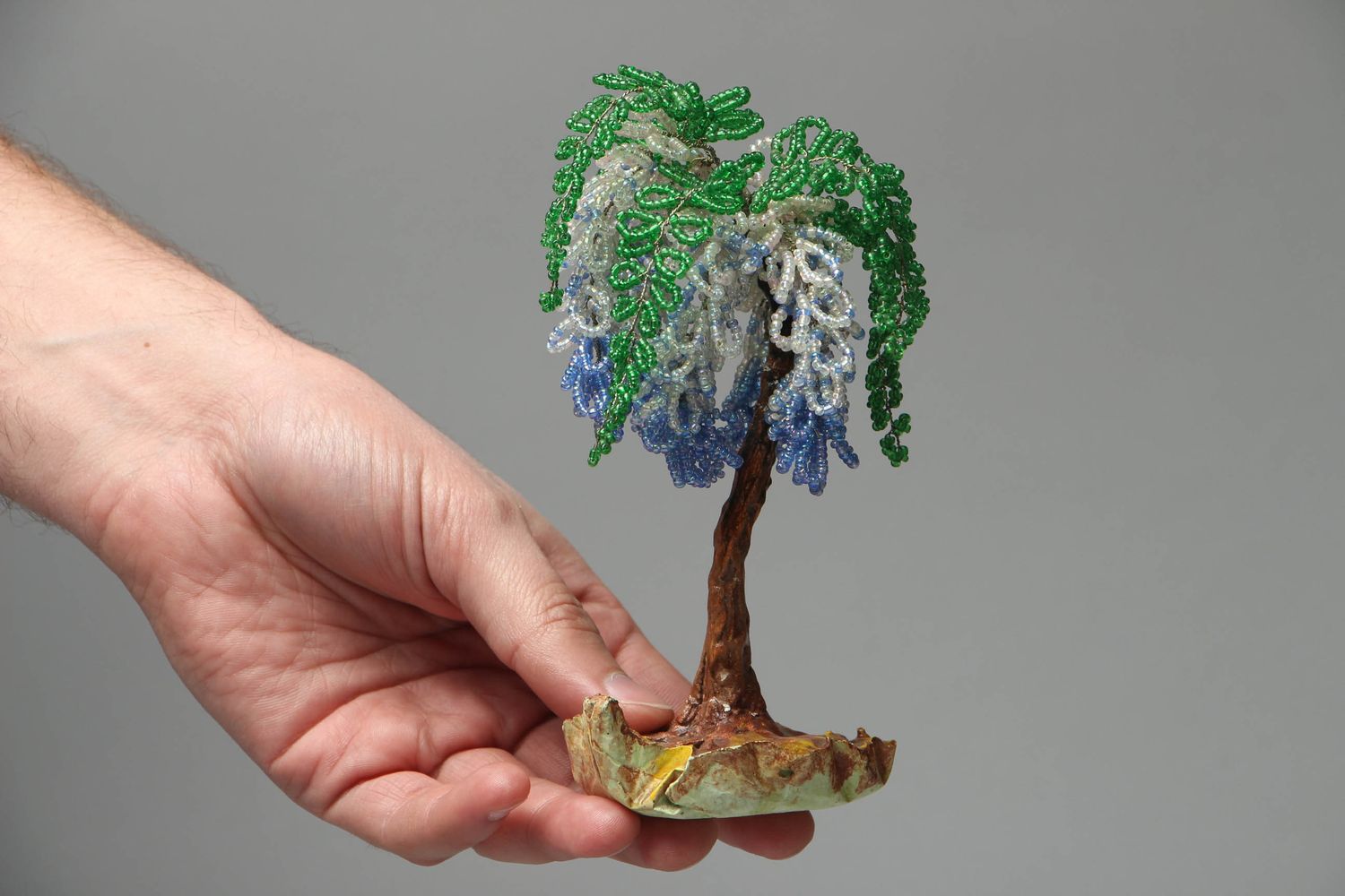 Deko Baum aus Glasperlen handmade foto 4