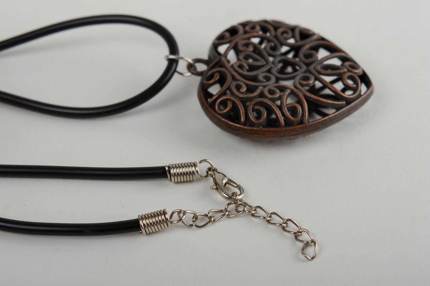 Metal pendant handmade metal jewelry metal accessories heart pendant for girls photo 4