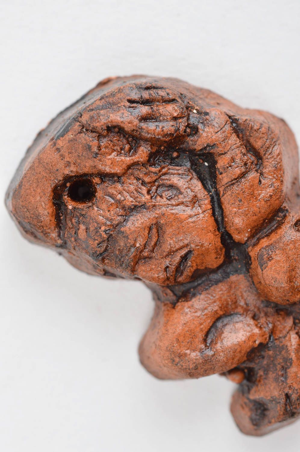 Pendentif céramique Bijou fait main titan Atlas argile Accessoire pour femme photo 5