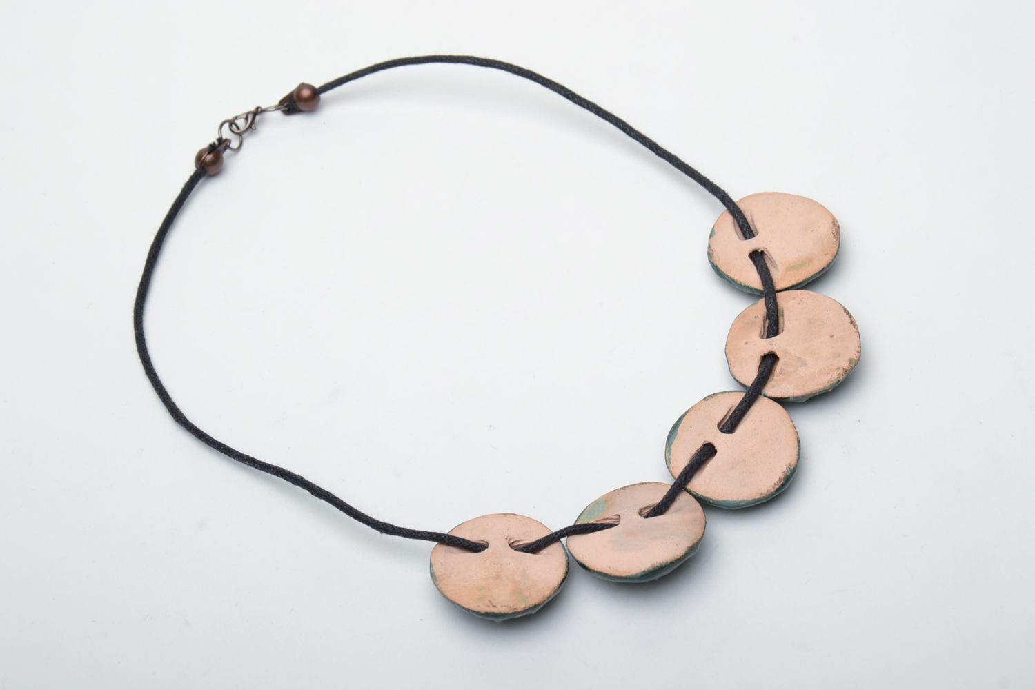 Dark designer ceramic necklace  photo 4
