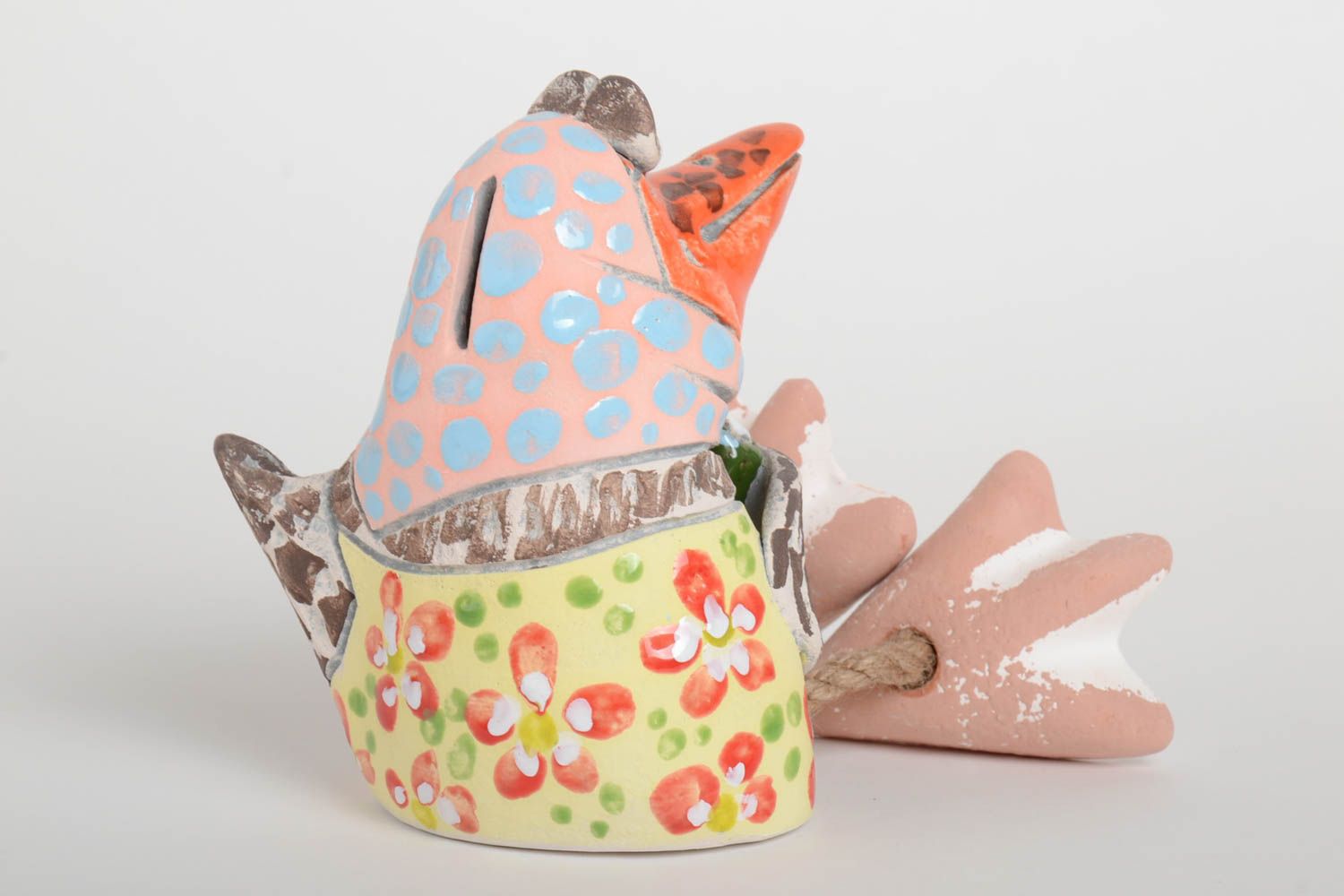 Unusual handmade ceramic moneybox money box design pottery works gifts for kids photo 5