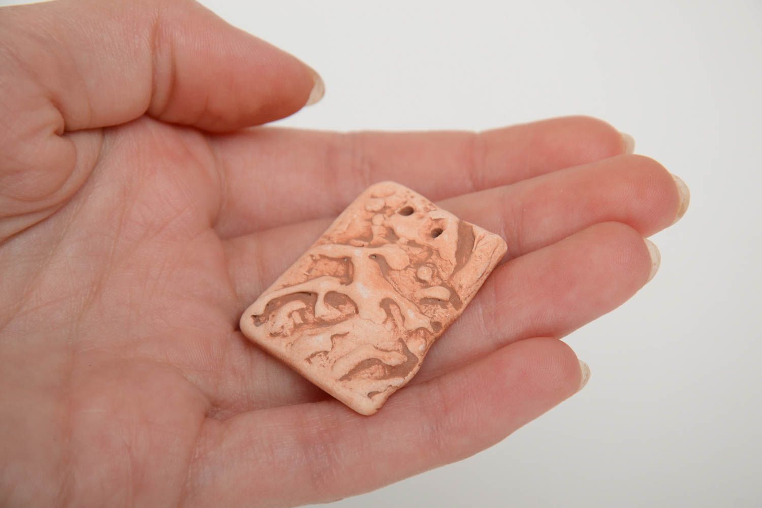 Beautiful handmade designer clay craft blank for pendant making DIY photo 5