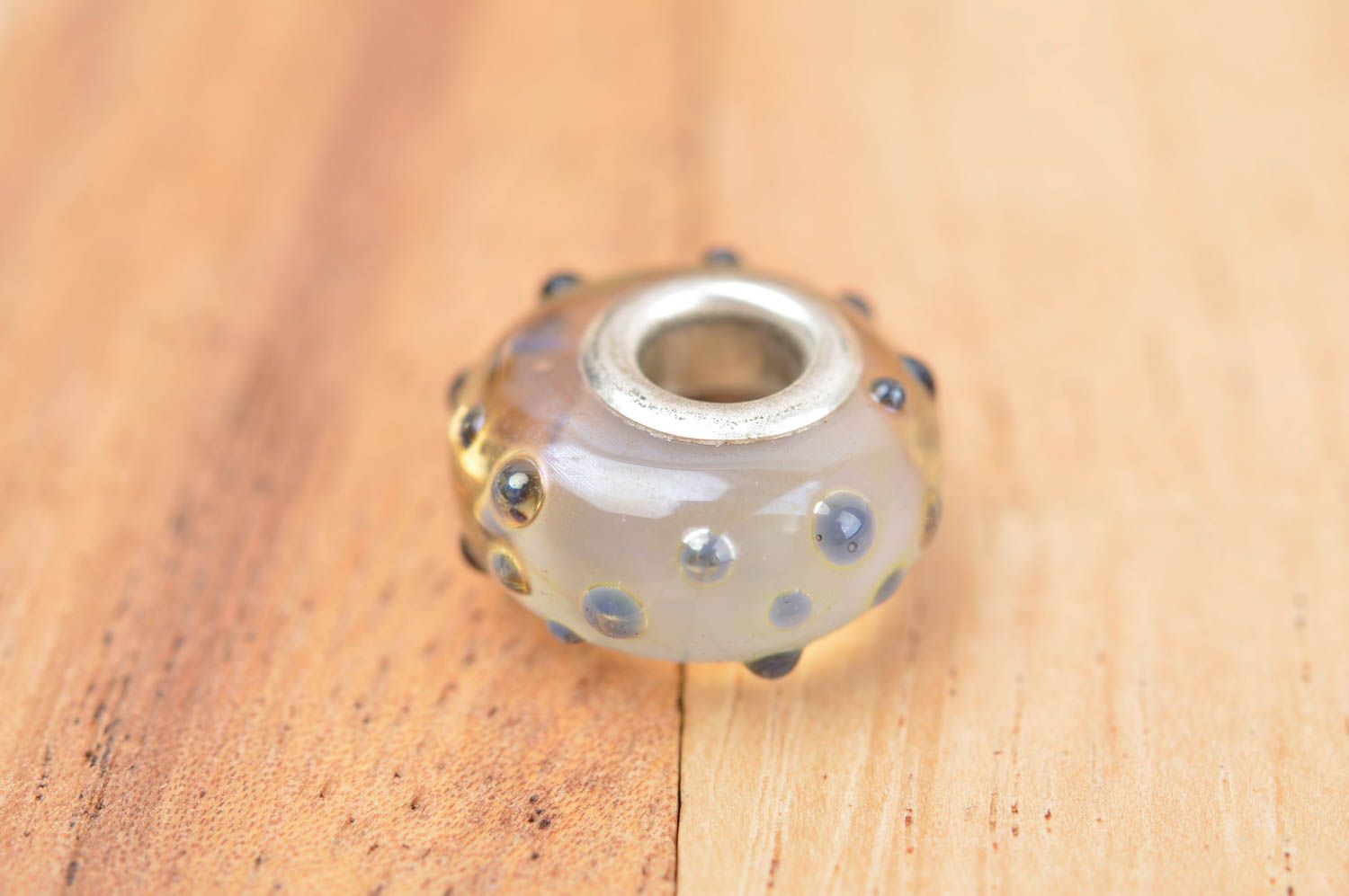 Lampwork Perle stilvoll Glasperle handgemacht Schmuckperle zum basteln schön foto 4