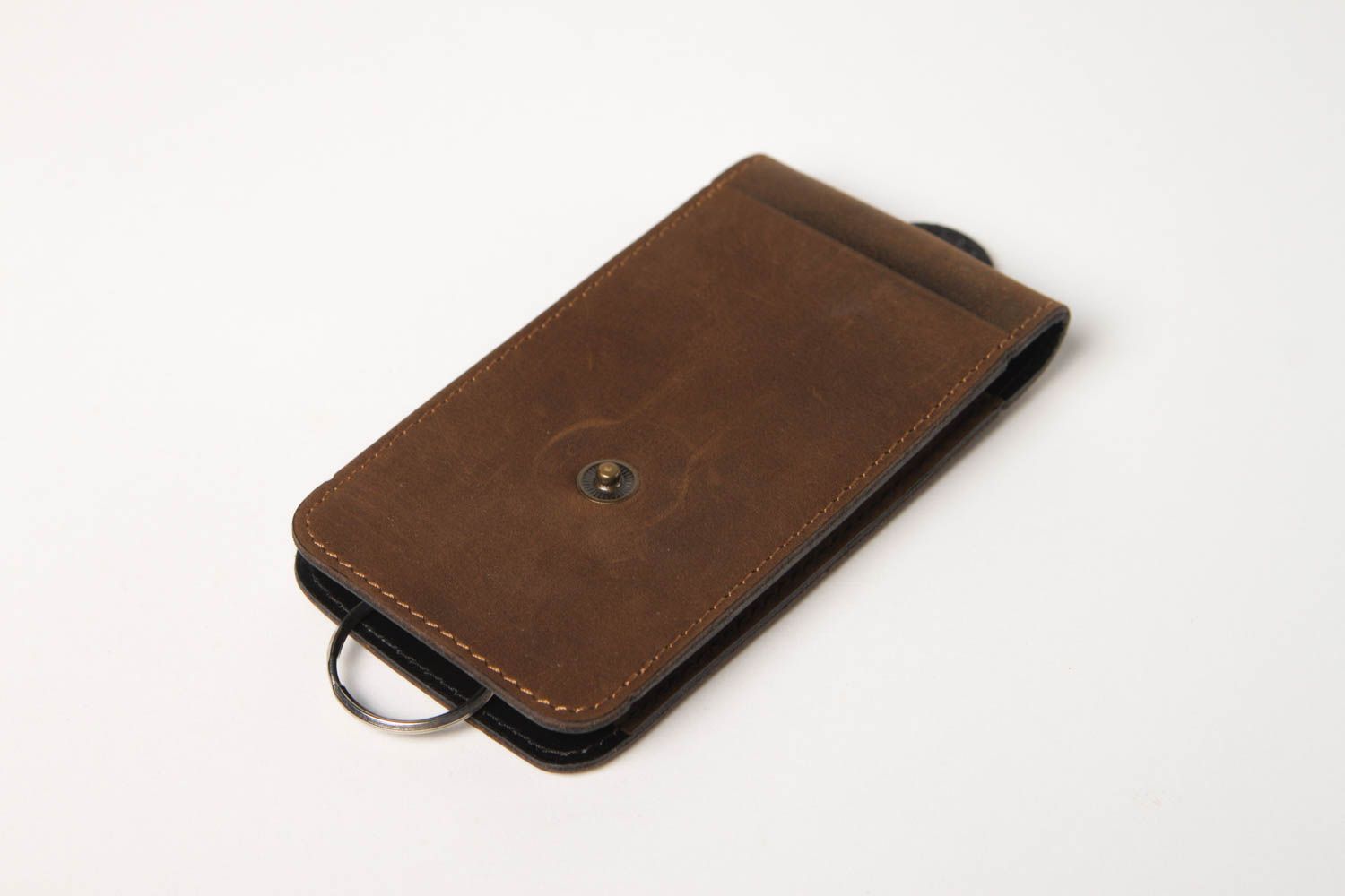 Unusual handmade leather key purse key case key holder design gift ideas photo 3