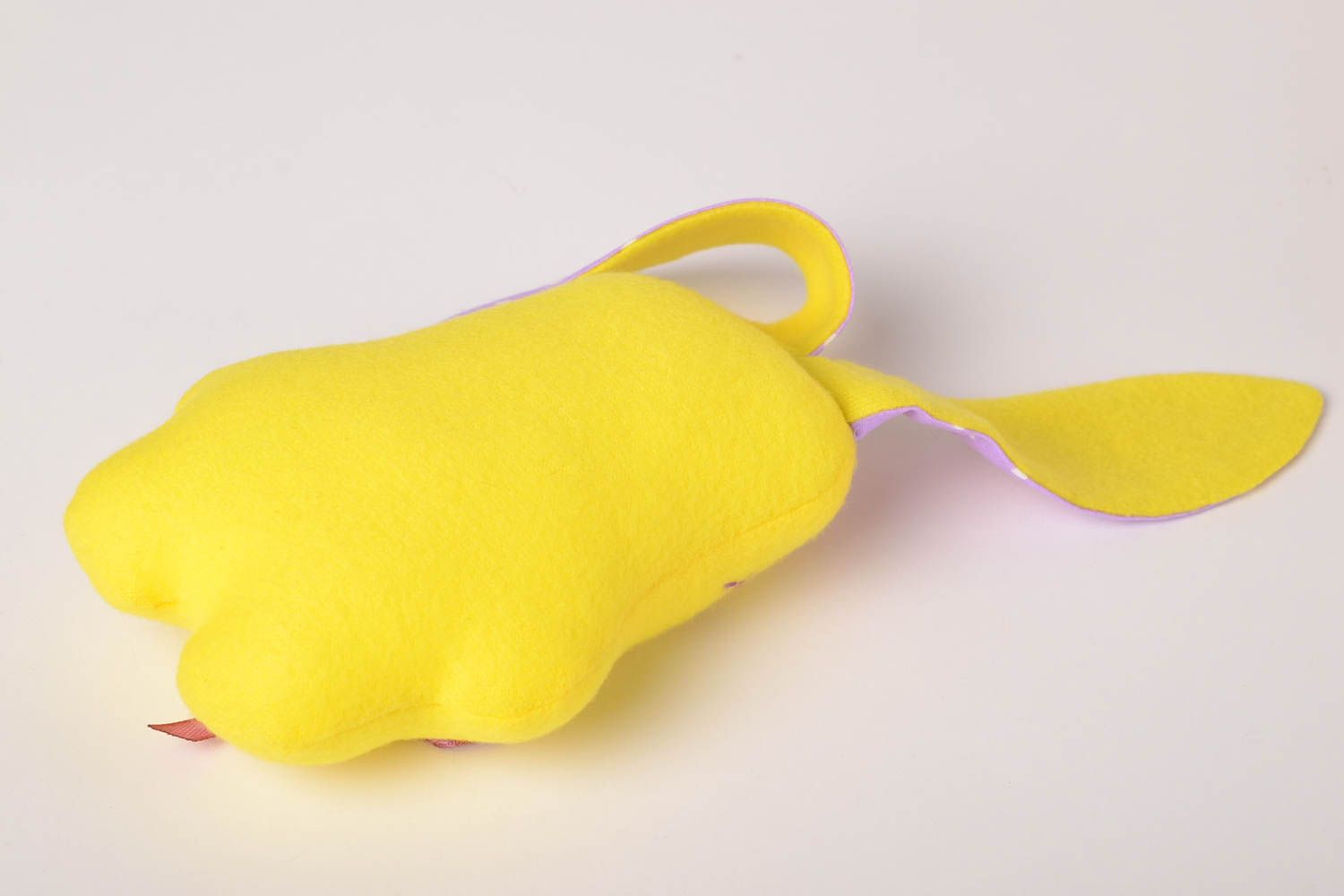 Muñeco de tela juguete artesanal peluche original conejito amarillo bonito foto 5