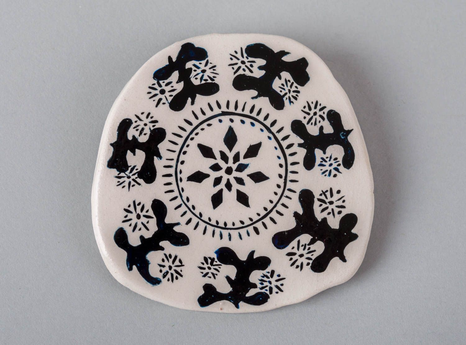 Handmade Schmuck Brosche Keramik Schmuck Geschenk für Frauen Schmuck aus Ton foto 2