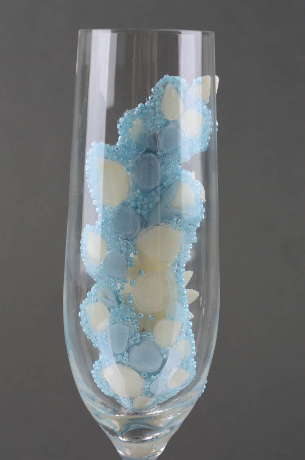 Copas para boda hechas a mano con abalorios vasos de cristal regalo original foto 10