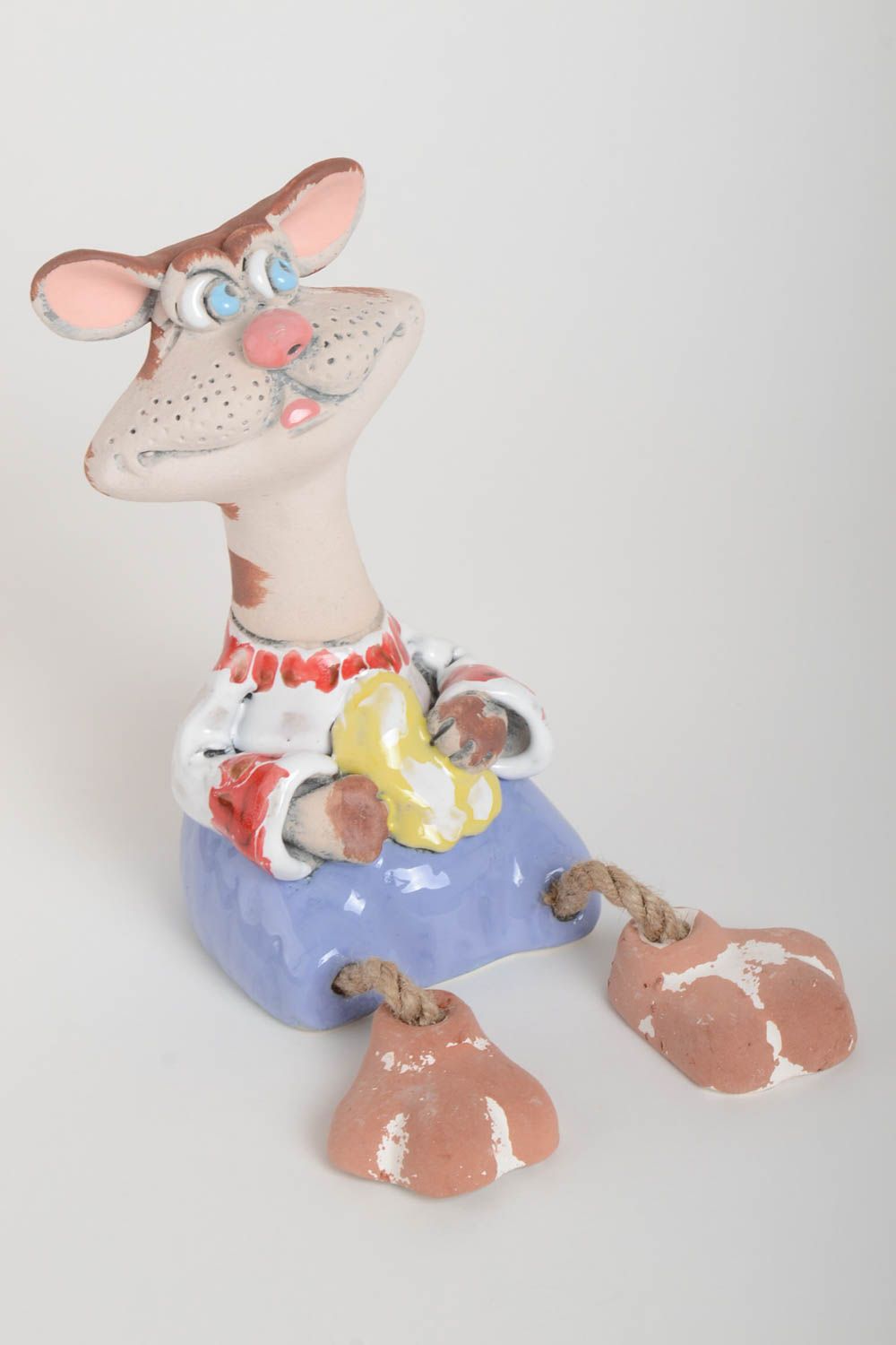 Tirelire animal céramique Tirelire fait main peinte Cadeau pour enfant photo 2