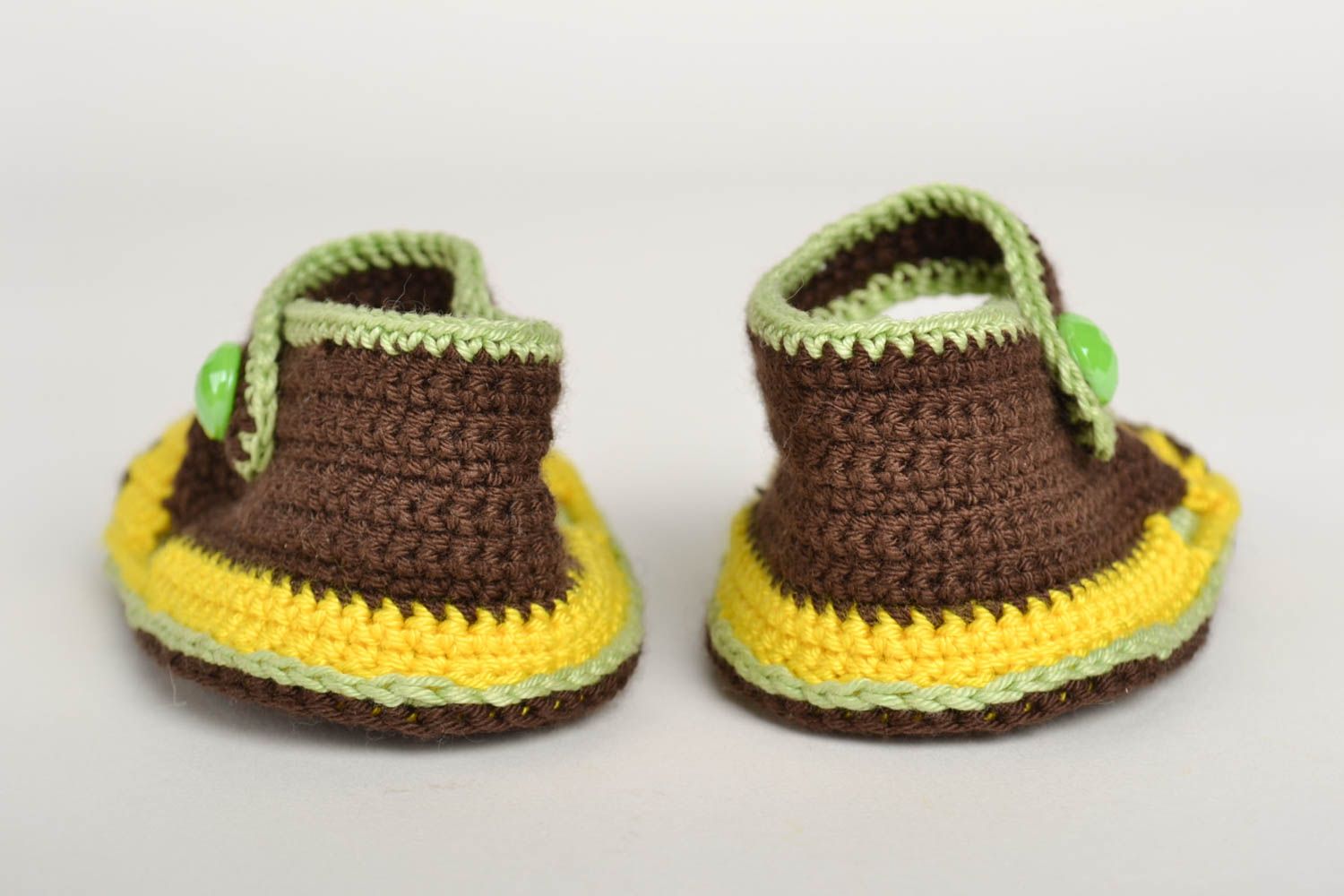 Handmade Baby Sandalen gehäkelte Babyschuhe für Jungen Geschenk für Kleinkinder  foto 3