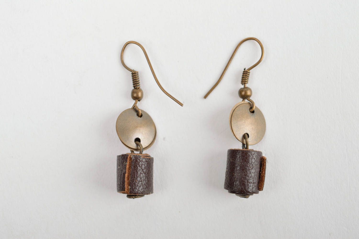 Handmade designer metal earrings stylish unusual earrings dangling earrings photo 3