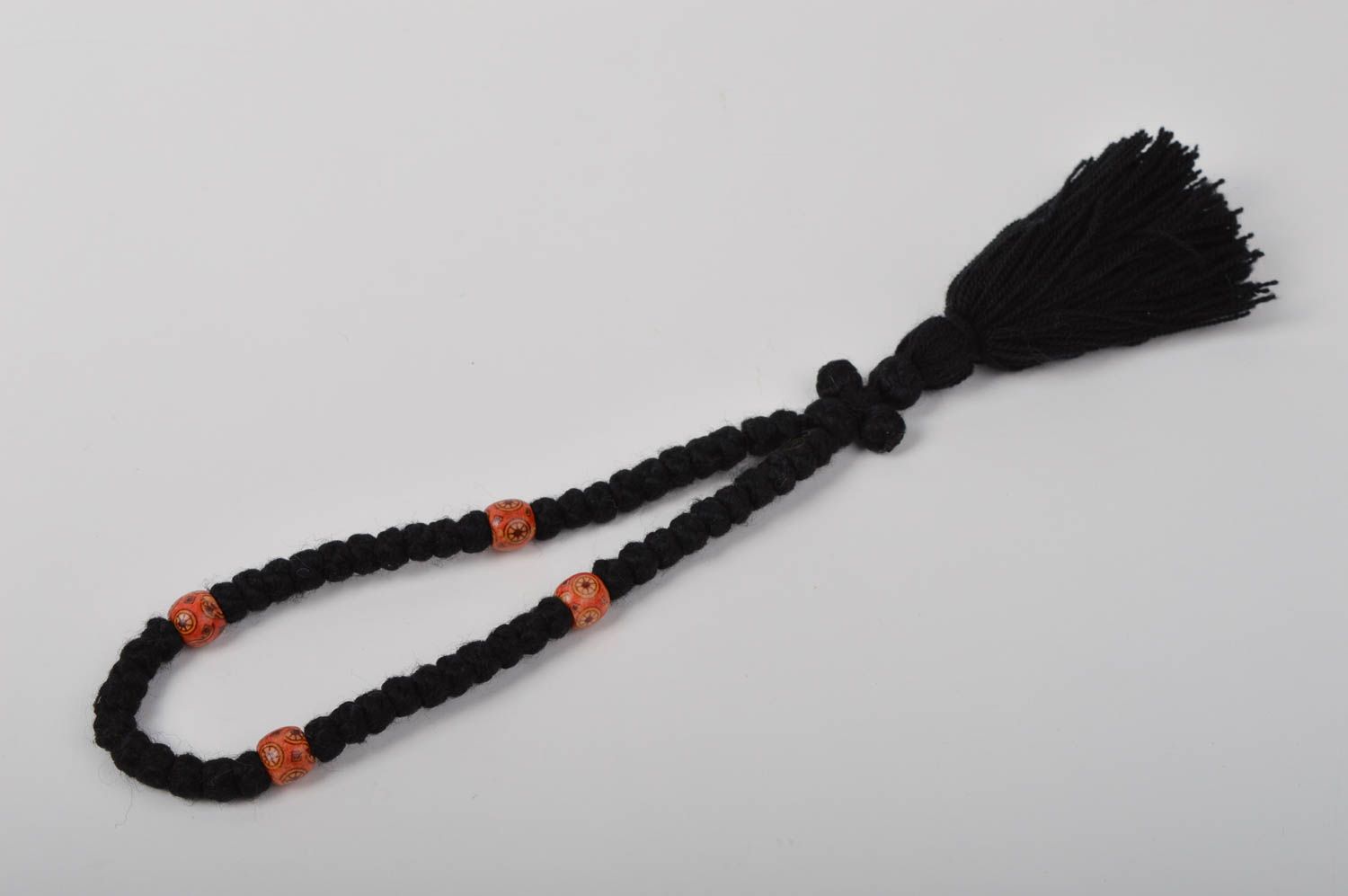 Religiöses Geschenk schwarze Gebetskette Christen handmade Accessoire für Männer foto 5
