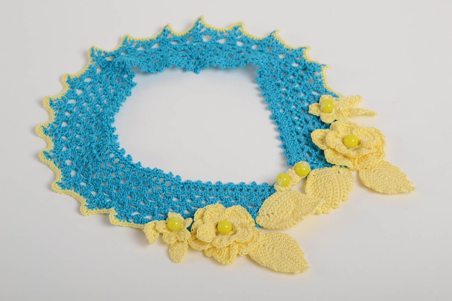 Handmade collar crocheted collar unusual gift fashion ideas collar for women photo 3