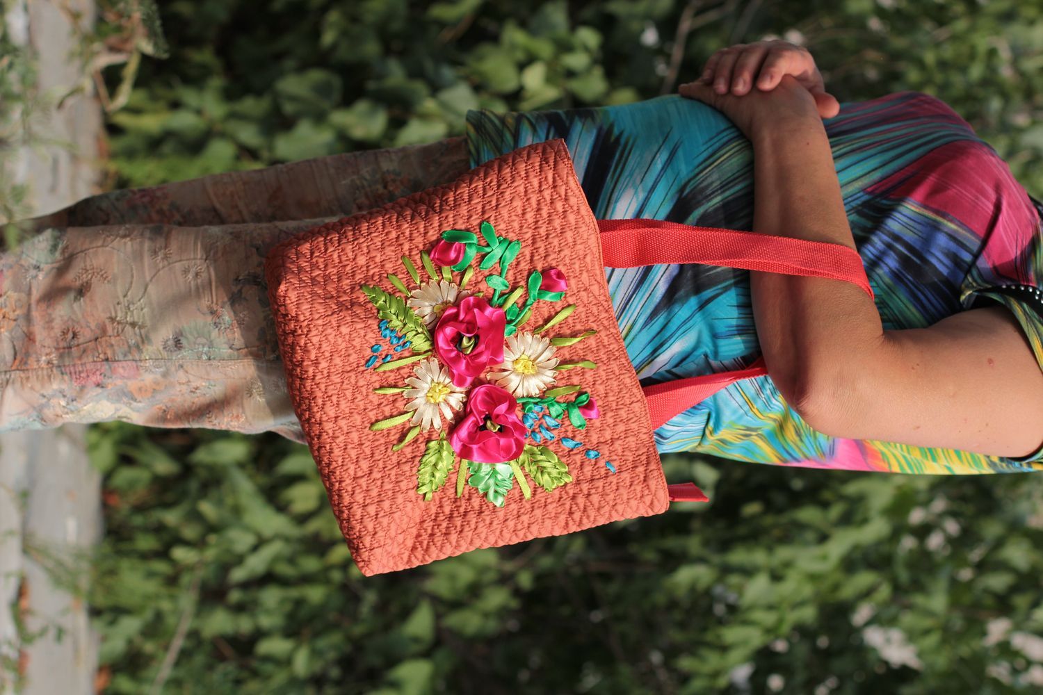 Bolso de tela hecho a mano accesorio de moda artesanal regalo para mujer foto 5