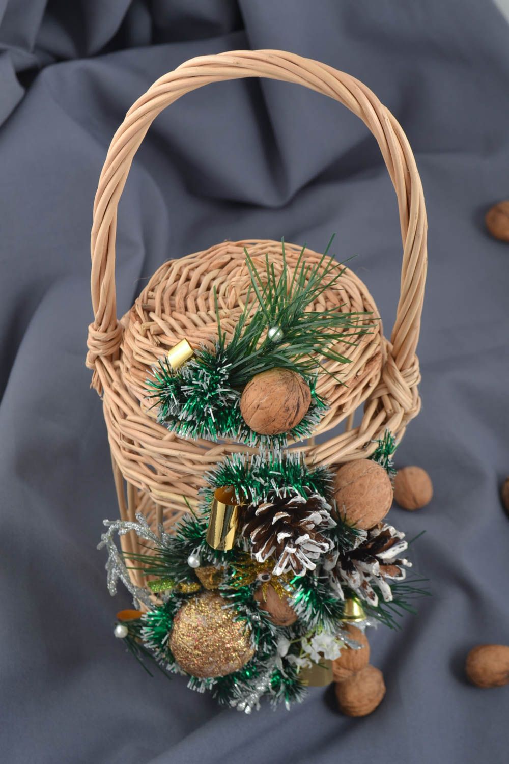 Stylish handmade basket woven basket Easter basket ideas gift ideas photo 1