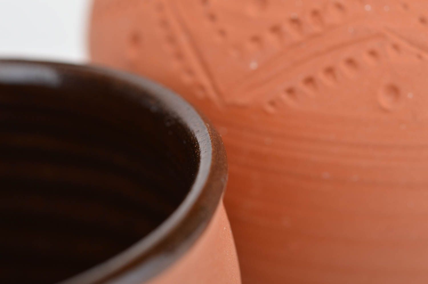 20 oz coffee ceramic pitcher with coffee cup glazed inside 1,3 lb photo 4