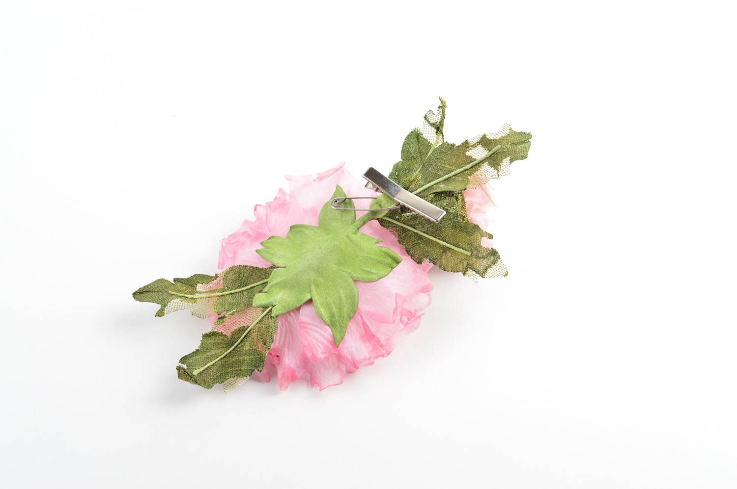 Haarspange Blume handgefertigt Brosche Modeschmuck Accessoire für Haare foto 4