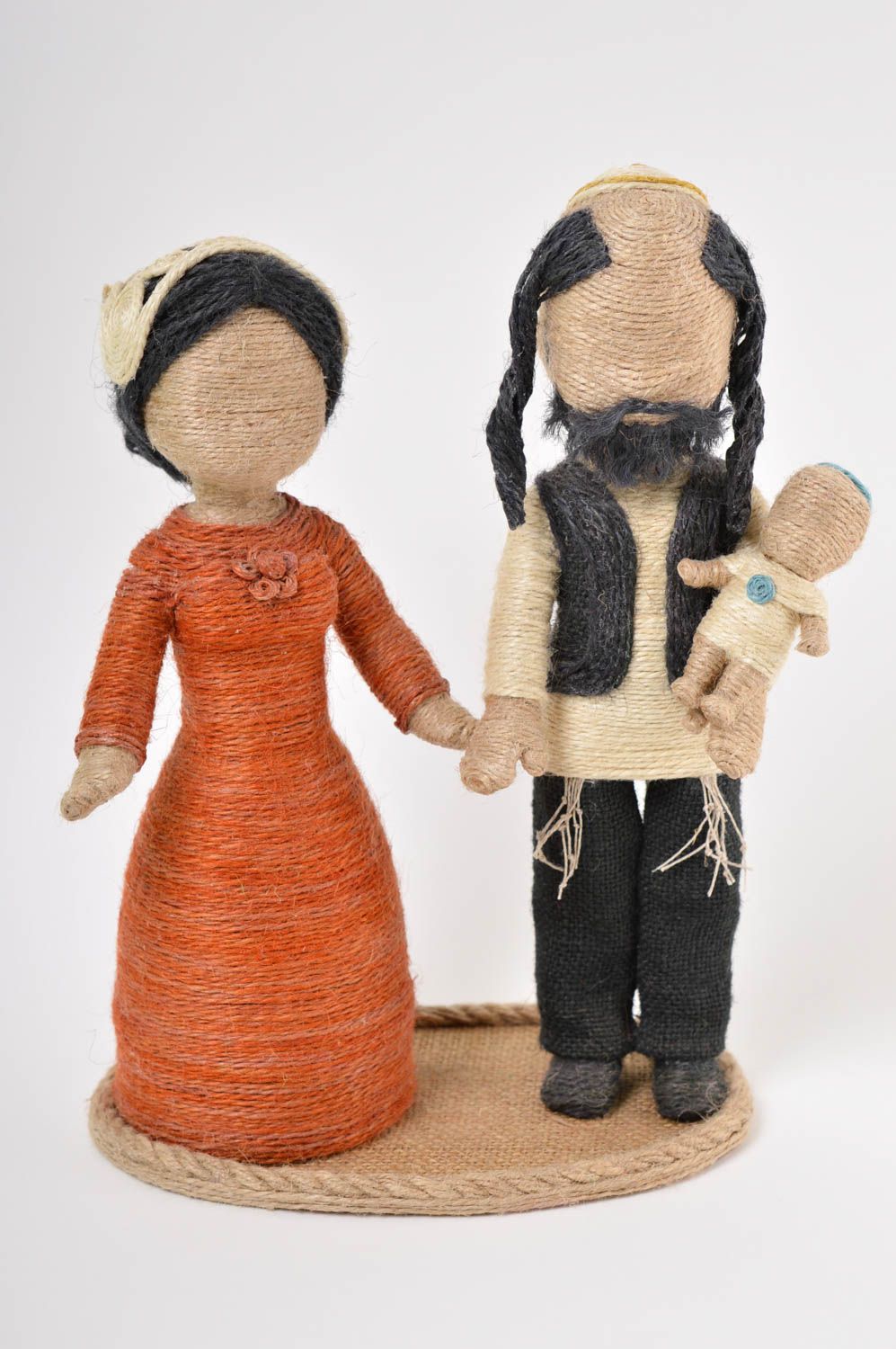 Figurines couple fait main Statuette couple ethnique Déco maison originale photo 2