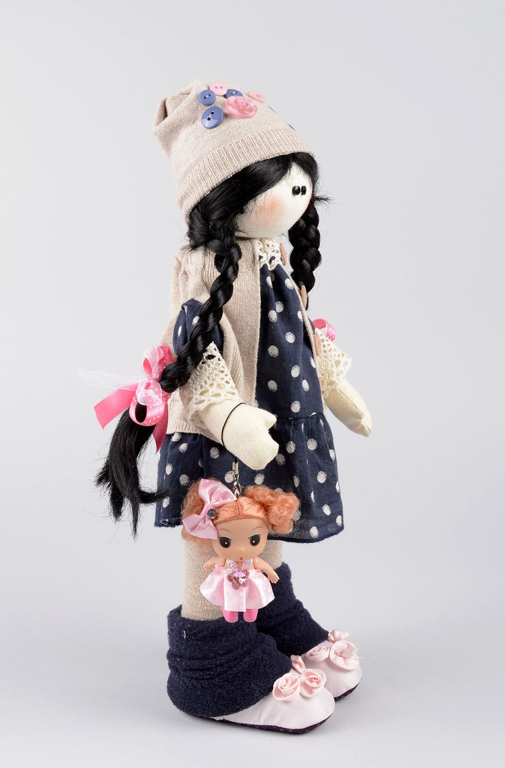 Handmade soft doll girl doll toys for kids nursery decor gifts for children photo 2