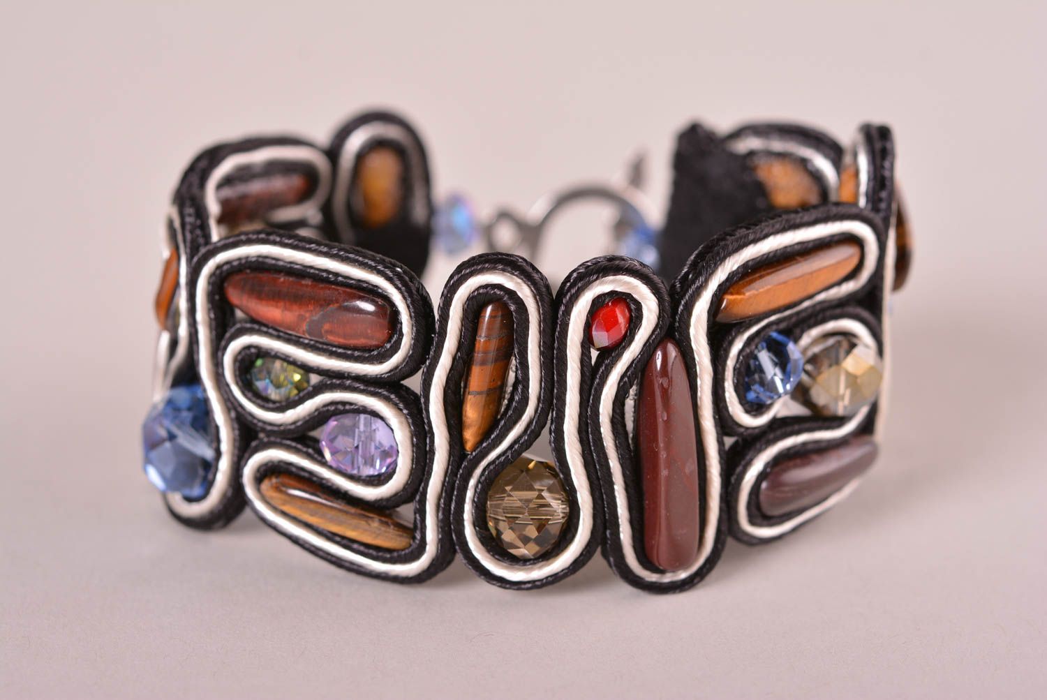Stylish handmade textile bracelet soutache bracelet designs beautiful jewellery photo 1