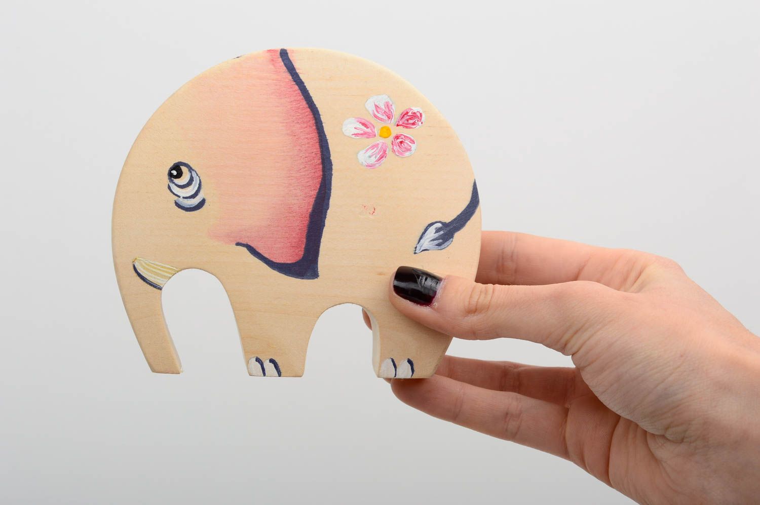 Игрушка ручной работы игрушка из дерева в виде слоника подарок ребенку фото 5