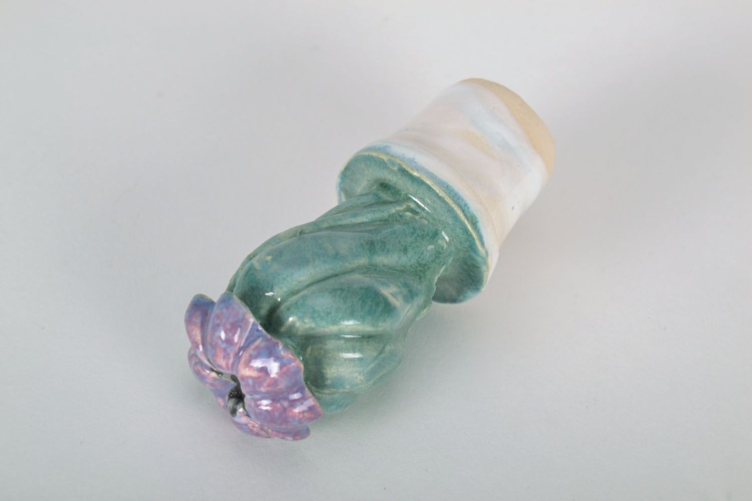 Figura de cerámica en forma de cacto floreciente foto 5
