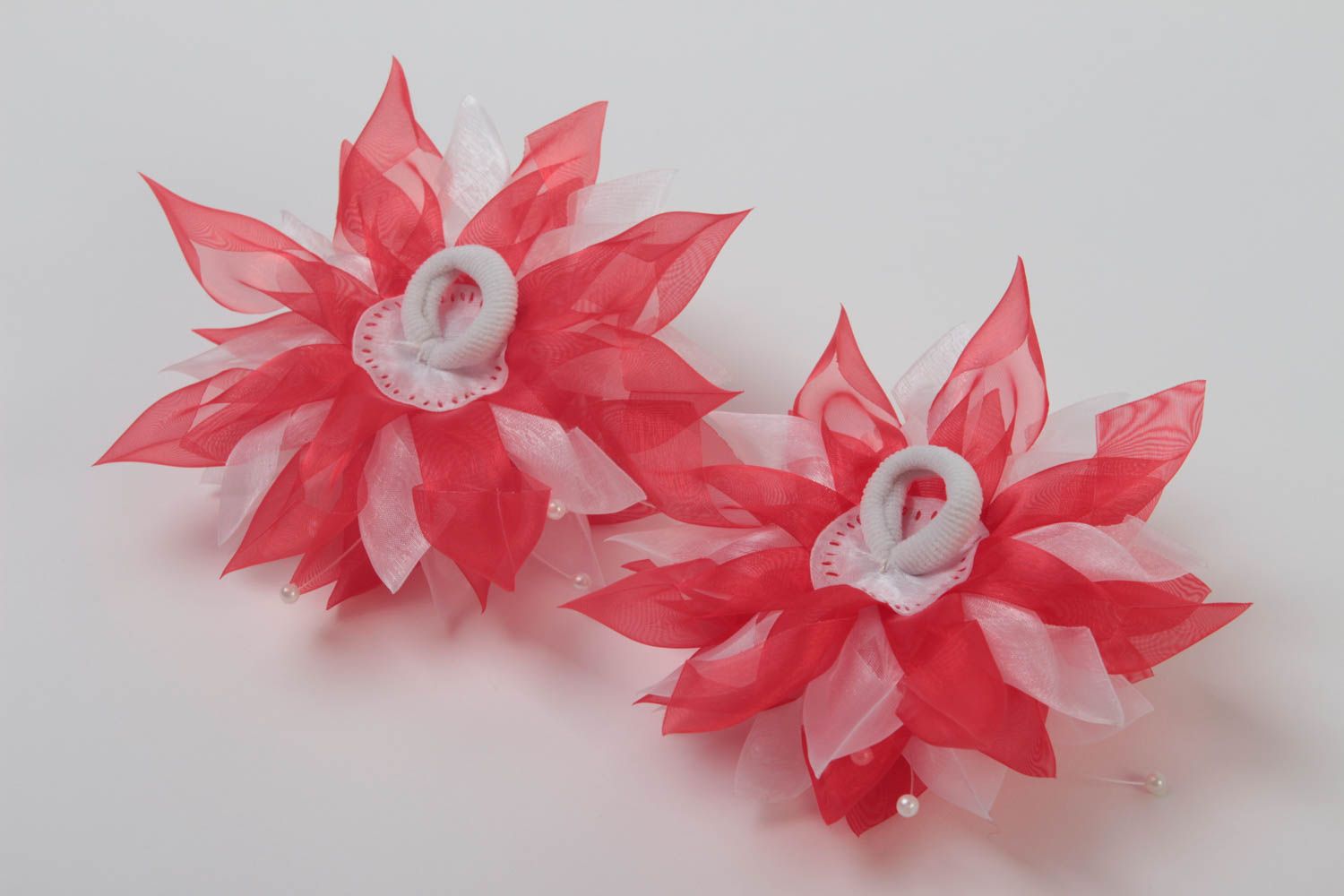 Set of 2 hair accessories flower hair ties hair ornaments gifts for girls photo 4