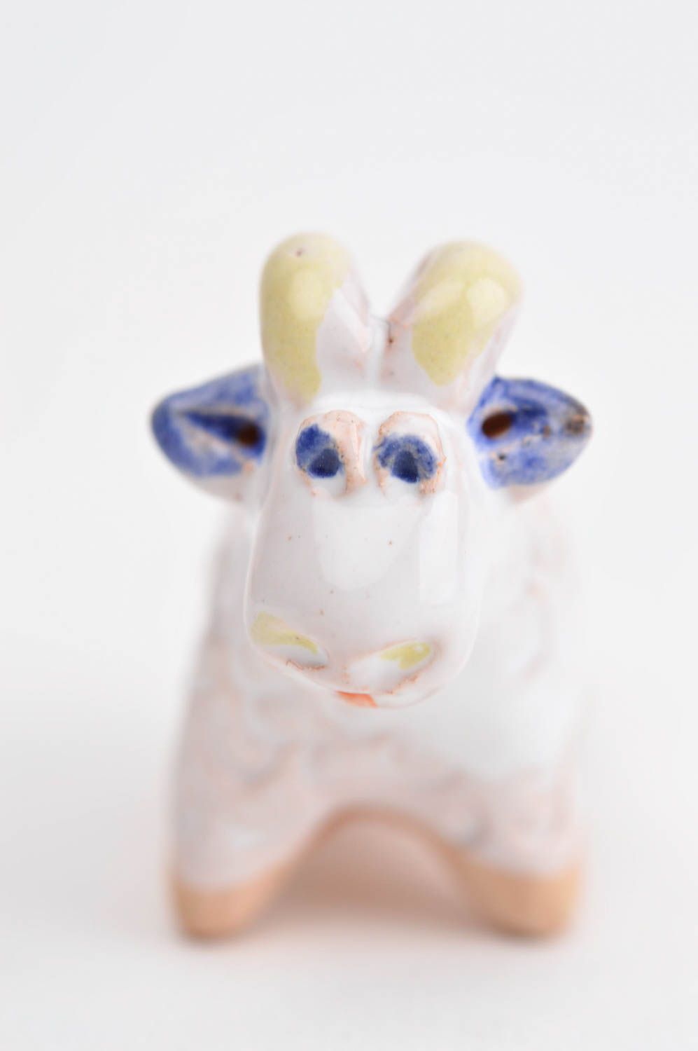 Schaf handmade Keramik Deko schöne Figur aus Ton Tier Miniatur Figur toll foto 8