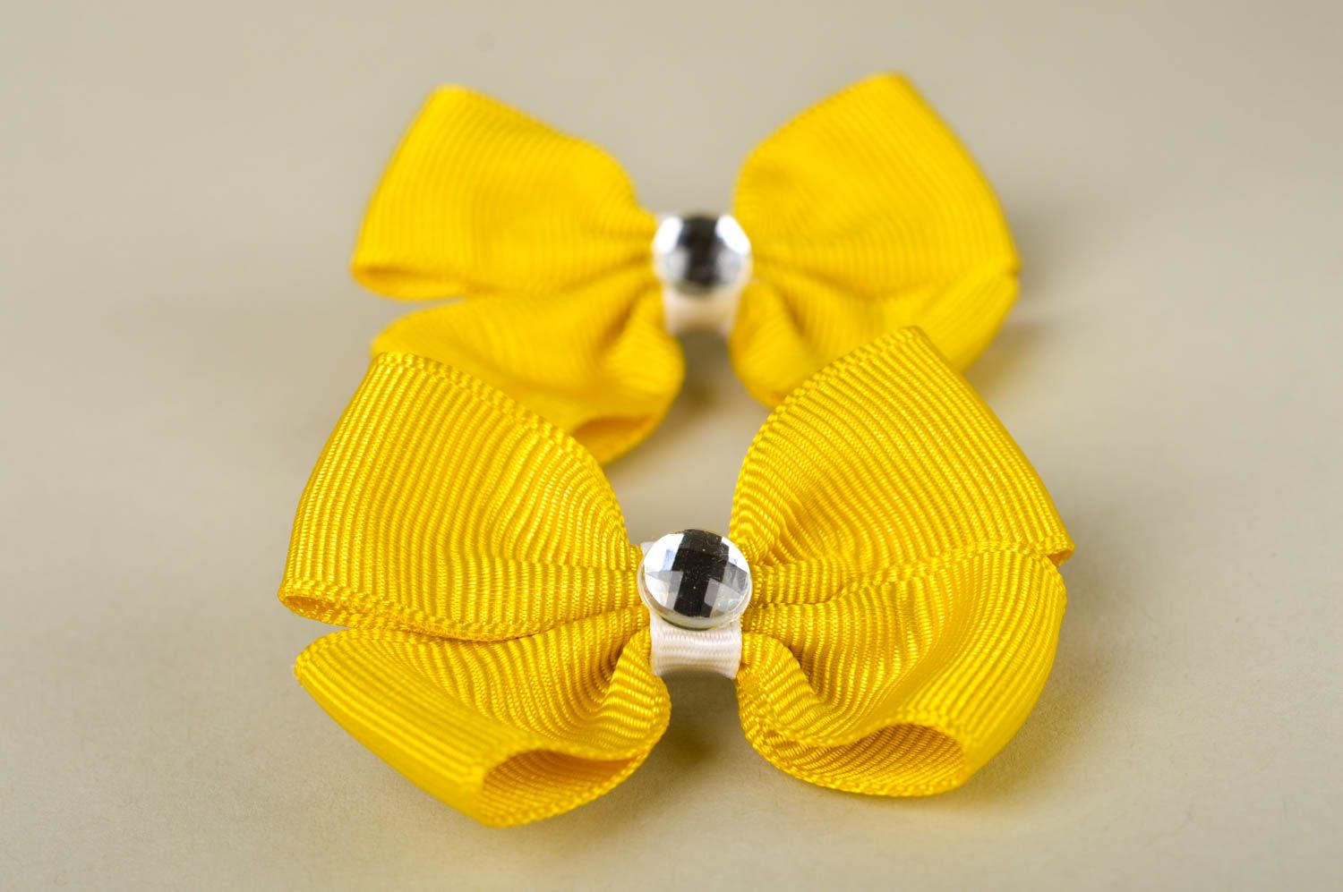 Frisur Haarspangen in Gelb handmade Haar Schmucke schönes Geschenk für Mädchen foto 2