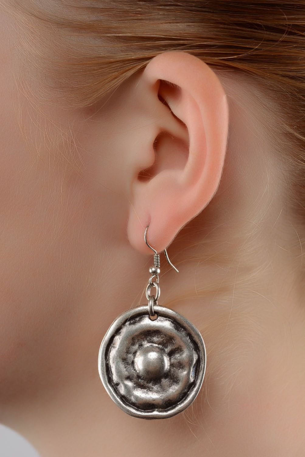 Massive round earrings Ancestor's charms photo 4