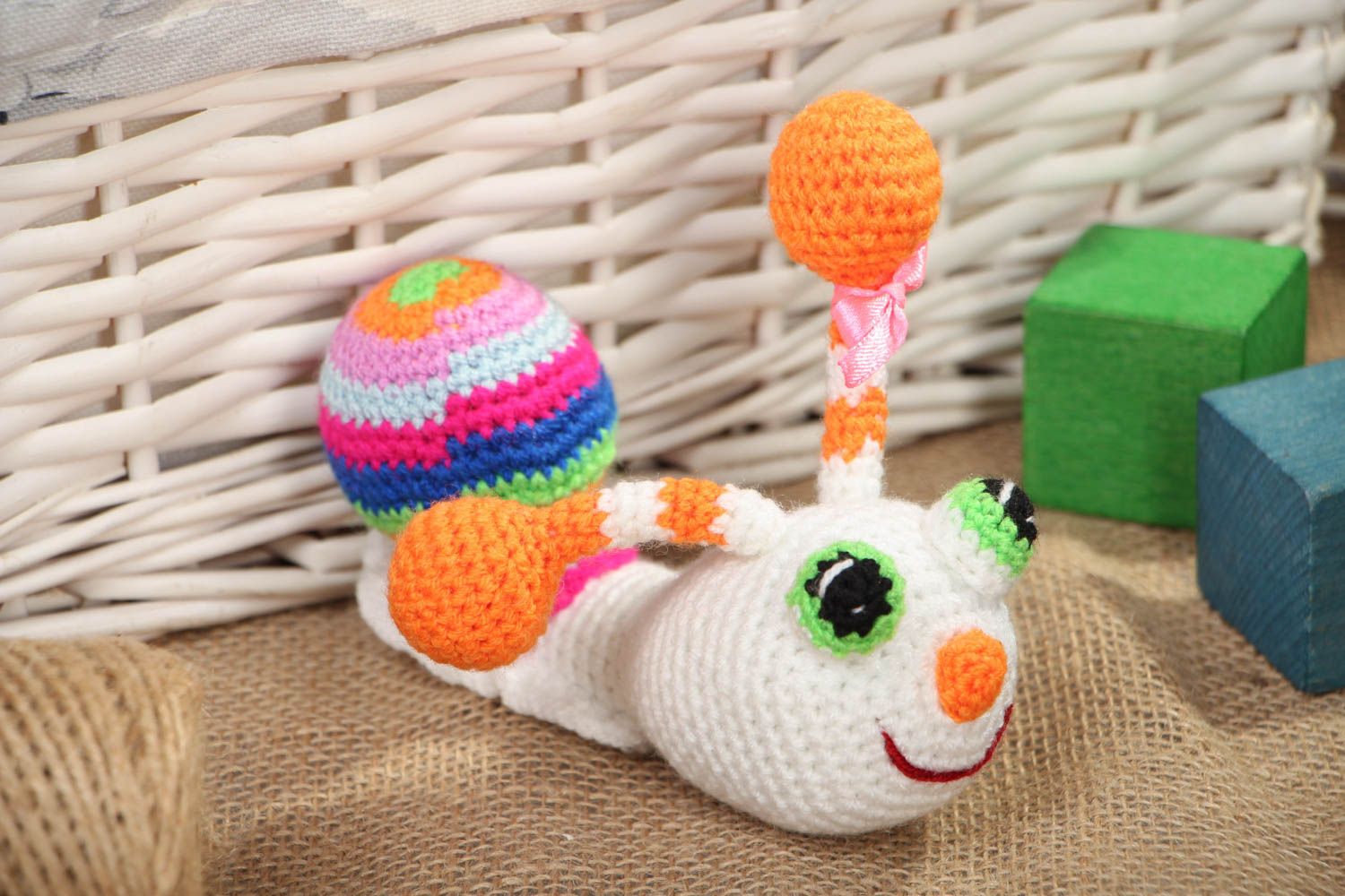 Handmade soft crochet snail  photo 5