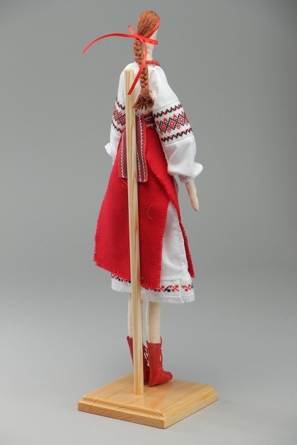 Кукла ручной работы в национальном костюме декоративная большая тряпичная  фото 3