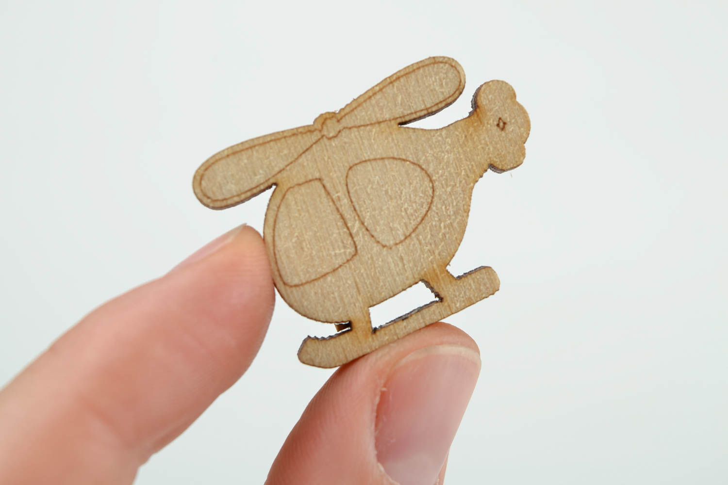 Handgemachte Miniatur Figur Hubschrauber Holzrohling zum Bemalen Holz Figur foto 2