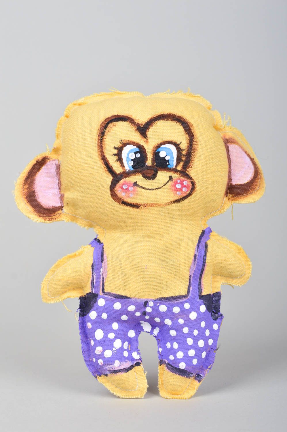 Игрушка ручной работы игрушка обезьянка мальчик оригинальный декор для детской фото 1