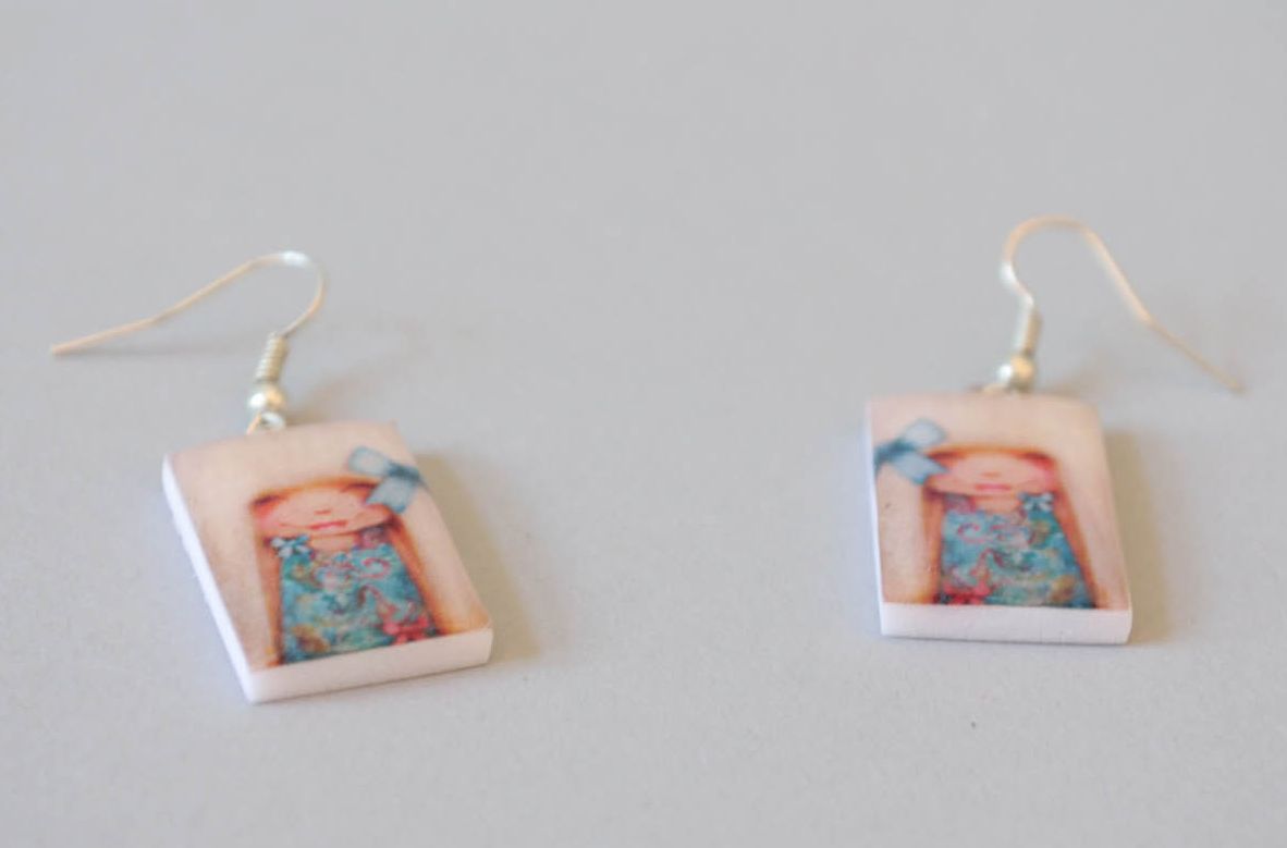 Printed earrings photo 4