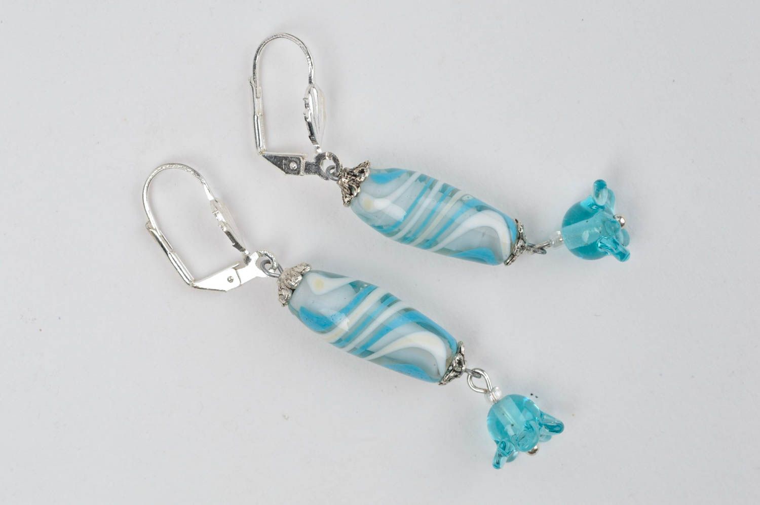 Nice handmade glass earrings beautiful lampwork earrings accessories for girls photo 2