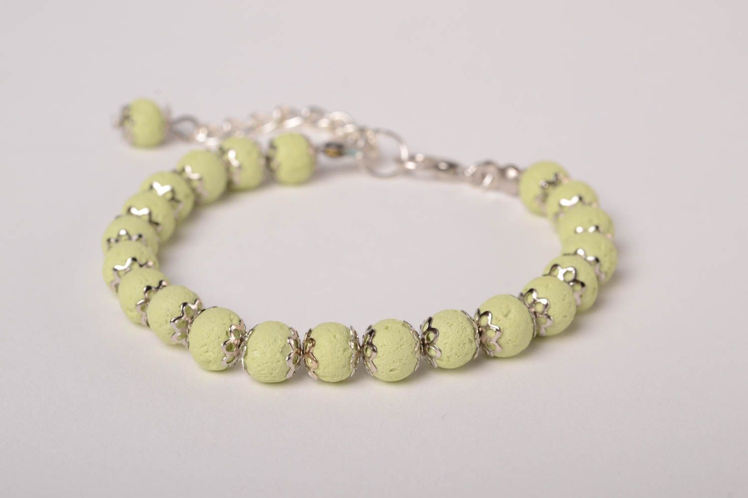 Polymer clay bead bracelet designer jewelry handmade wrist bracelet for women photo 3