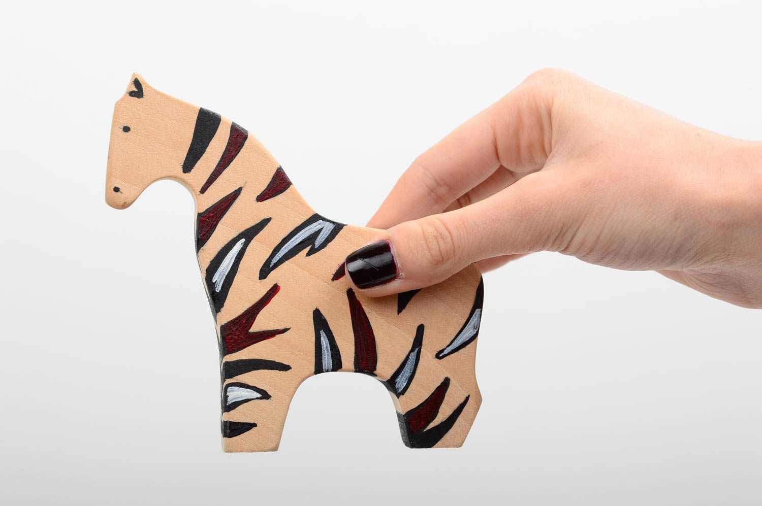 Handmade Zebra Spielzeug Geschenk für Kinder Holz Figur umweltfreudlich foto 5
