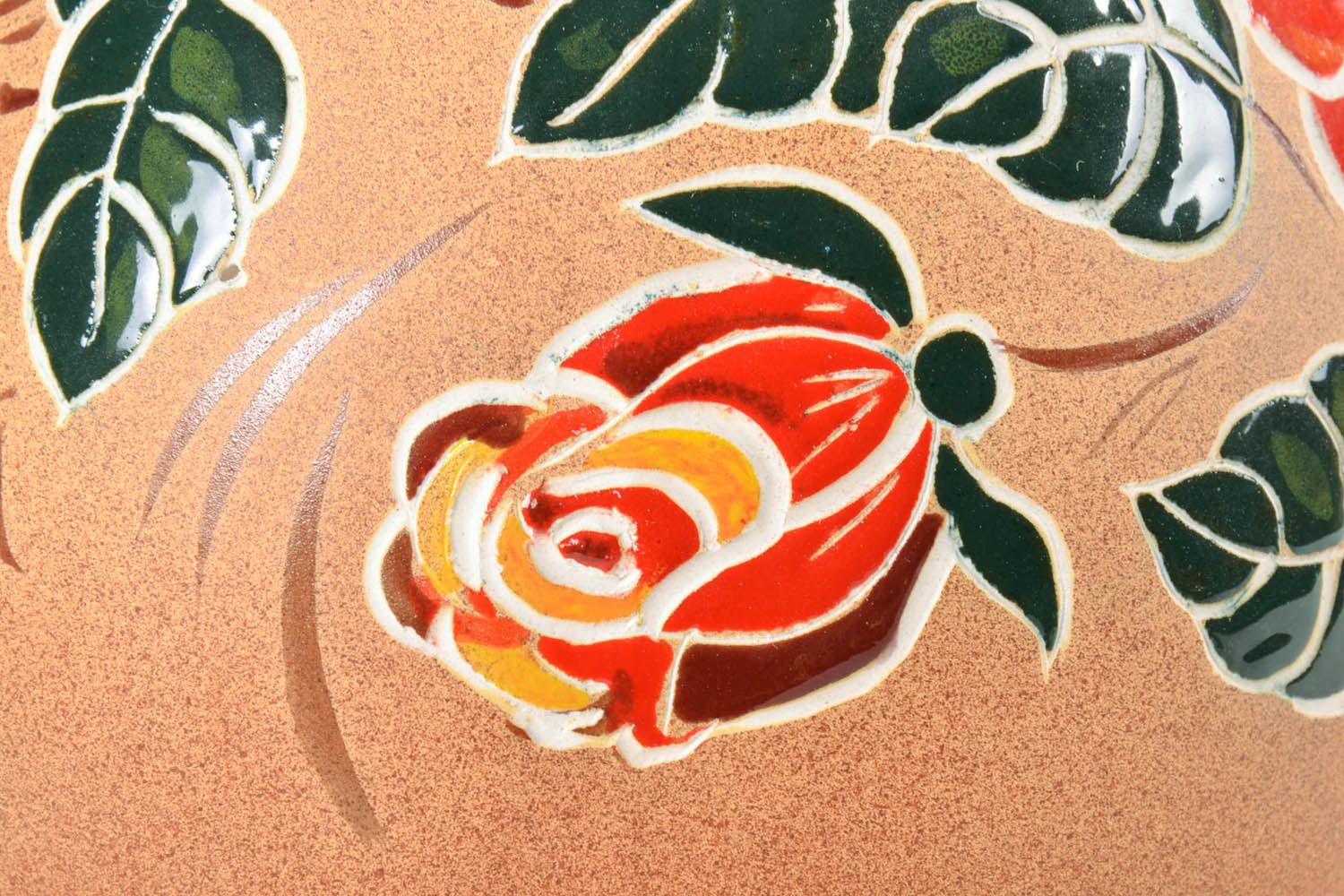 Cruche en céramique faite à main Rose photo 5