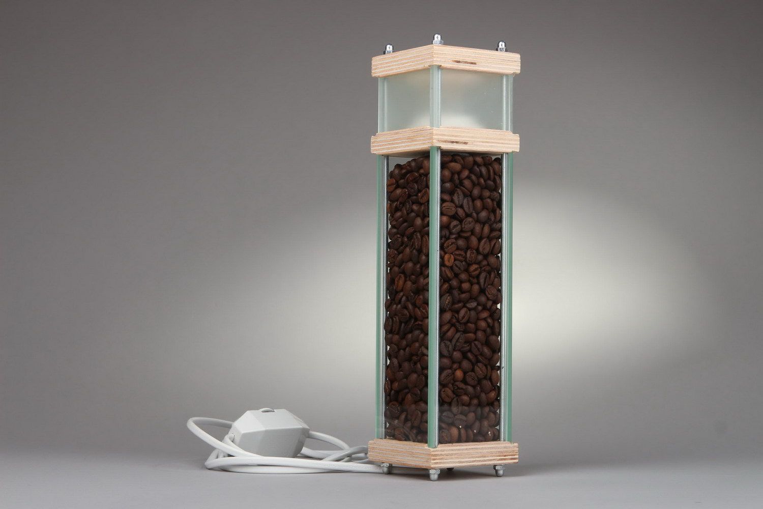 Светильник с кофейными зернами фото 3