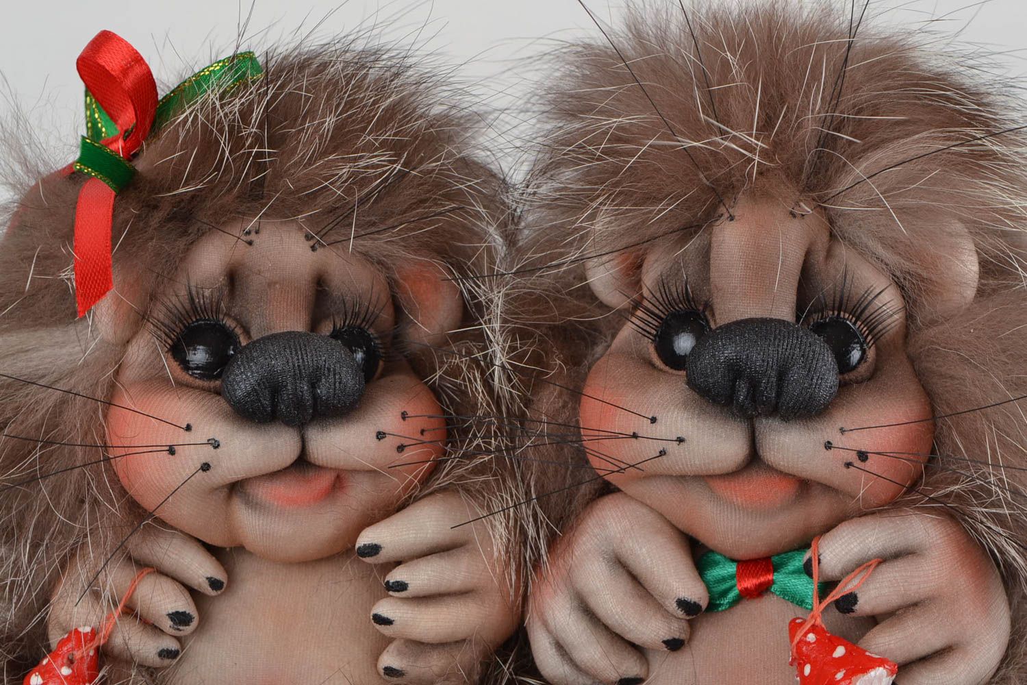 Handmade nylon toy fabric hedgehogs doll present for children designer ideas photo 4