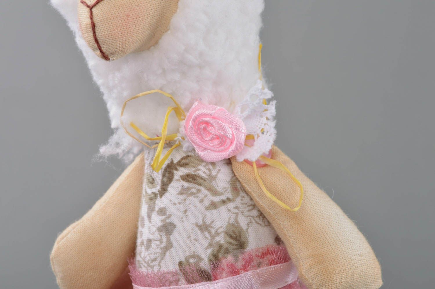 Handmade soft toy lamb designer stuffed toy interior ideas nursery decor photo 2