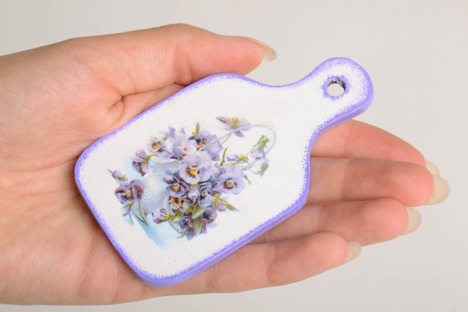 Handmade Kühlschrank Magnet violette Veilchen Deko für die Küche Deko Accessoire foto 4