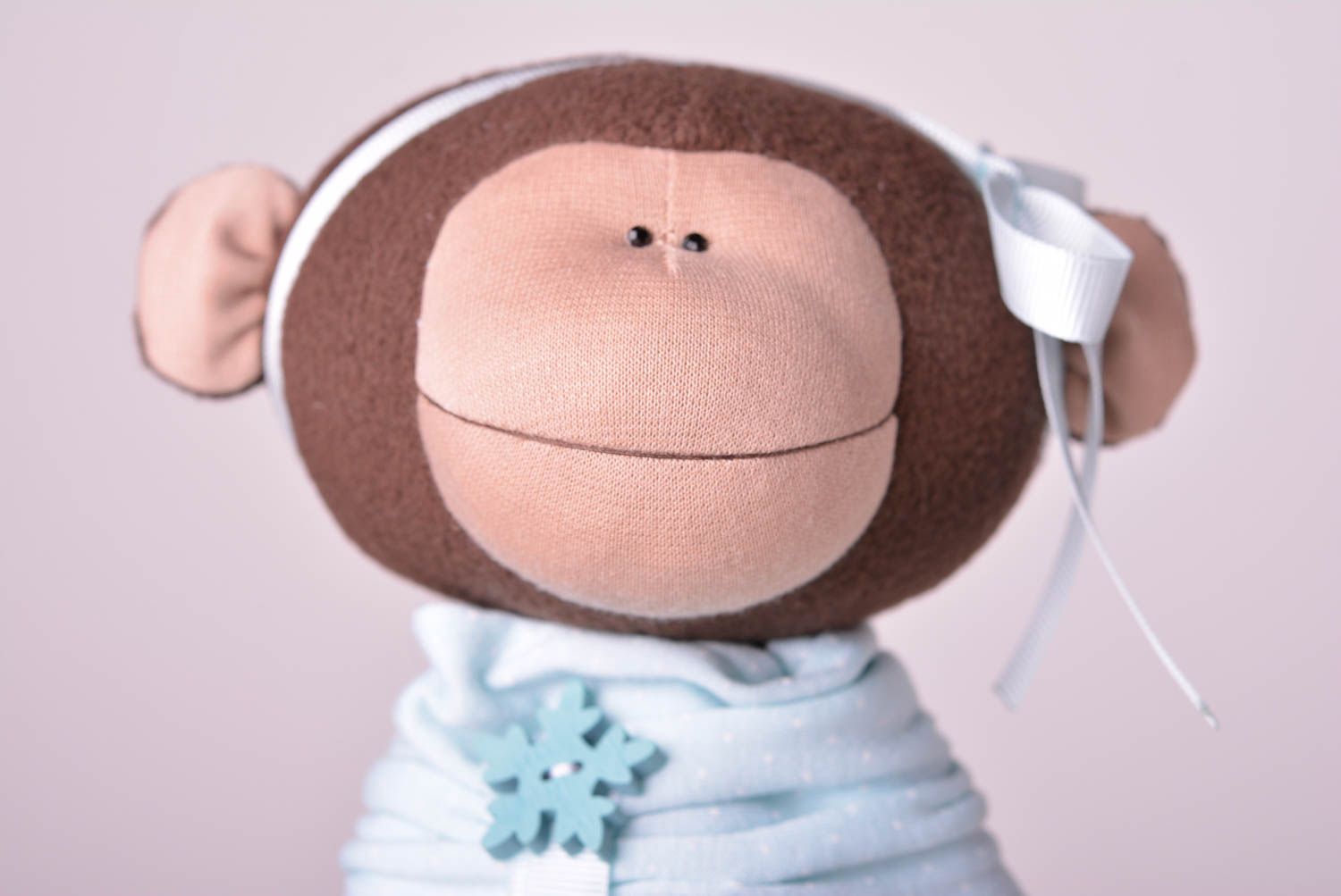 Игрушка обезьянка ручной работы детская игрушка из флиса мягкая игрушка фото 4