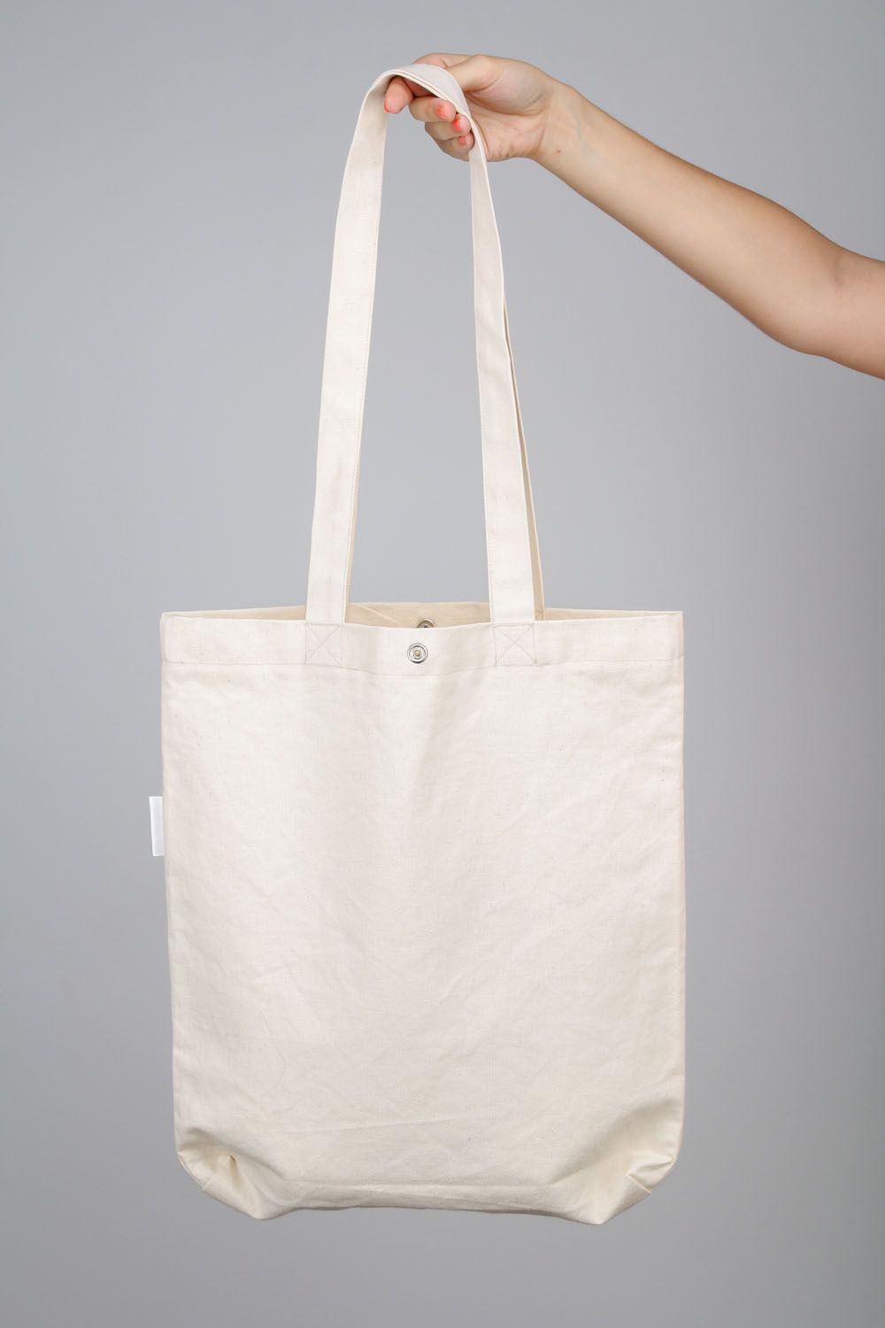 Grand sac à main blanc avec hibou fait main photo 3