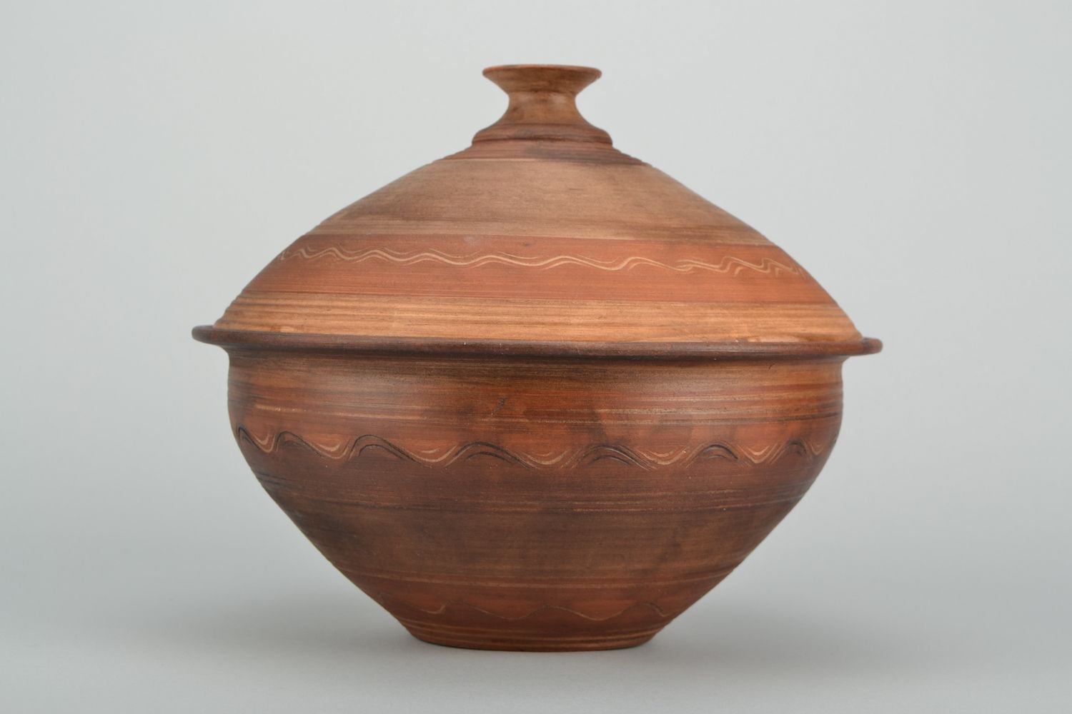 Pot en céramique avec couvercle fait main 3 litres photo 1